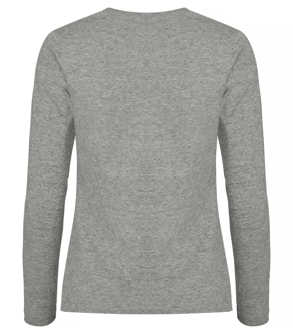 Clique Premium Fashion-T L/S – dame – Gråmelert – bakside