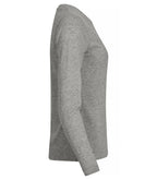 Clique Premium Fashion-T L/S – dame – Gråmelert – høyre side
