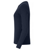 Clique Premium Fashion-T L/S – dame – Mørk marineblå – venstre side