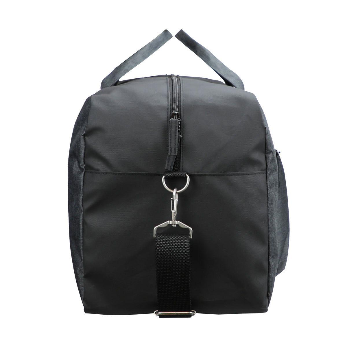 Clique Prestige Dufflebag – Antrasittmelert – venstre side