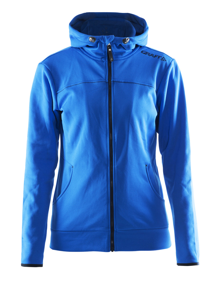 Craft Leisure Full Zip Hood – dame – Sweden Blue, forside
