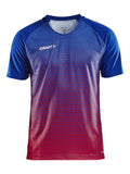 Craft Pro Control Stripe Jersey – herre – Club Cobolt / Klar rød, forside
