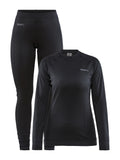 Craft CORE Dry Baselayer Set – dame – Svart, forside