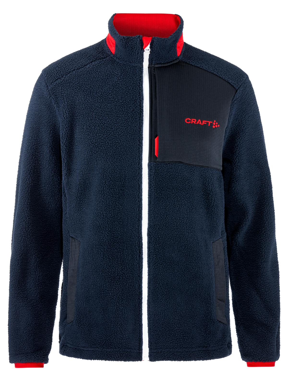 Craft NOR ADV Explore Pile Fleece Jacket – herre – Blaze / Klar rød, forside