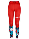 Craft NOR ADV Nordic Ski Club Tights – dame – Blaze / Klar rød, forside