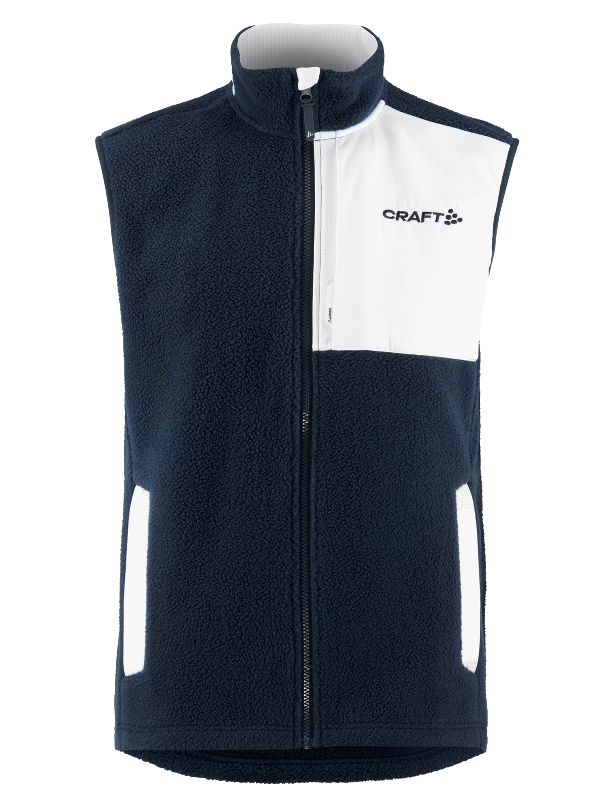 Craft NOR ADV Explore Pile Fleece Vest – herre – Blaze / Hvit