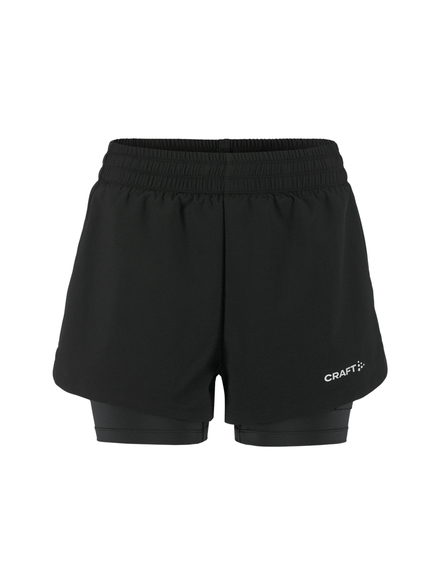Craft ADV Essence 2-In-1 Shorts 2 – dame – Svart, forside