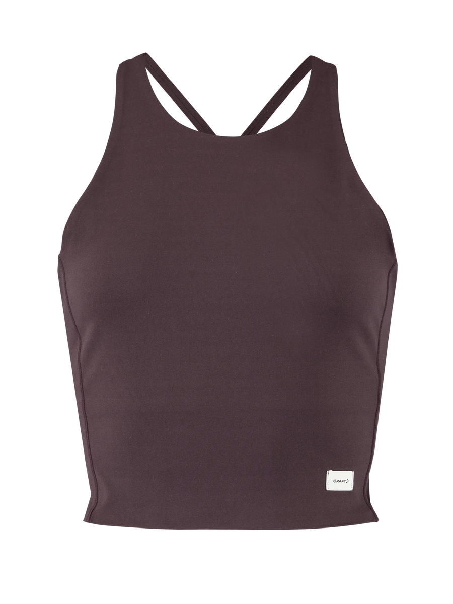 Craft Collective Cropped Singlet – dame – Dk Plum, forside