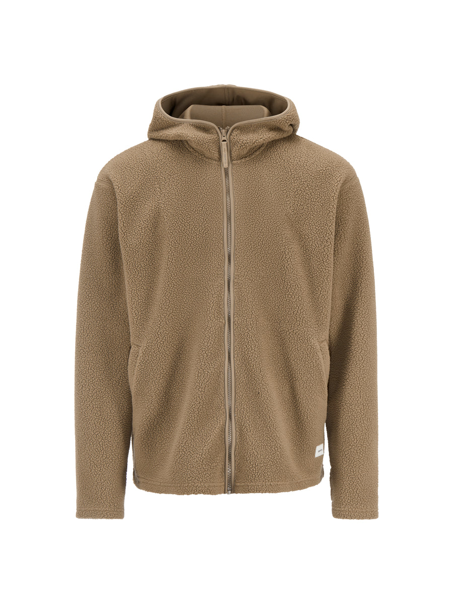 Craft Join Pile Fleece FZ Hood – herre – Taupe, forside