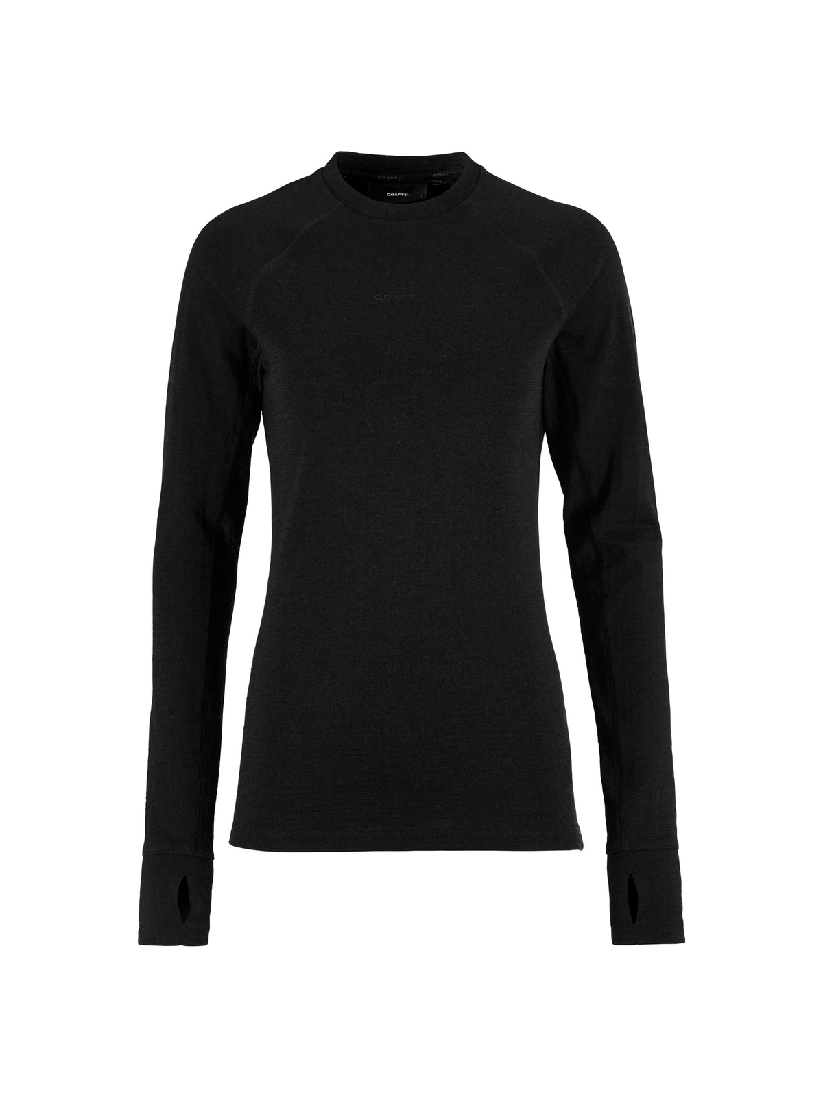 Craft Wool Comfort RN LS – dame – Svart, forside