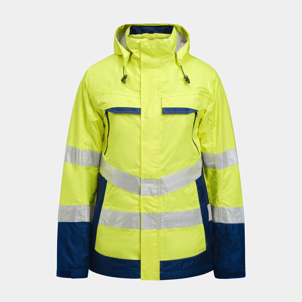 Jobman 1383 HV Vinterjakke KL 3 – Yellow/Navy