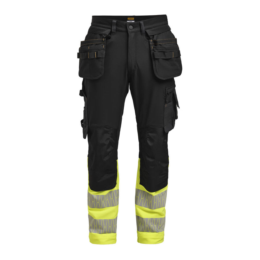 Jobman 2372 Womens Craftsman Trousers stretch Hi-Vis – Black/Yellow