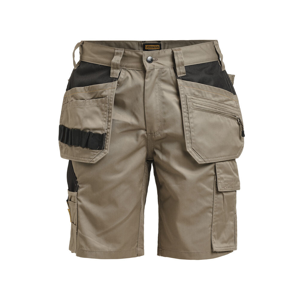 Jobman 2722 Poly Cotton Shorts – Khaki/Black