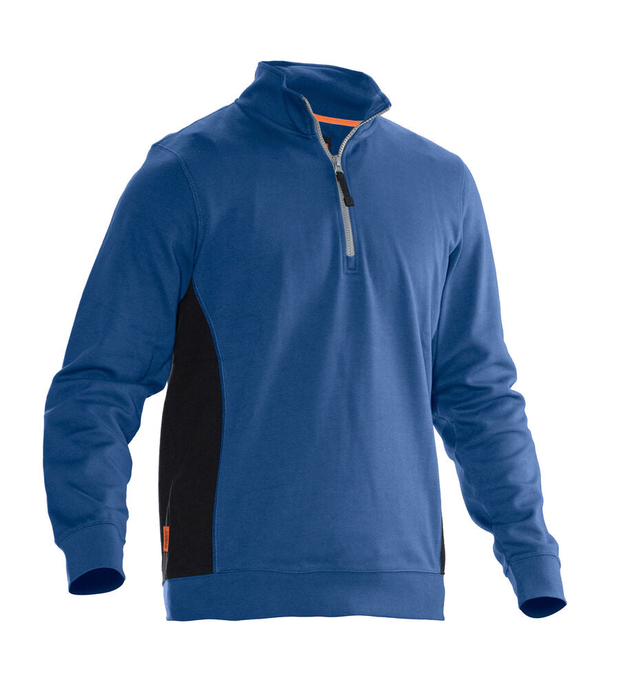 Jobman 5401 Sweatshirt 1/2 Zip – Sky Blue/Black
