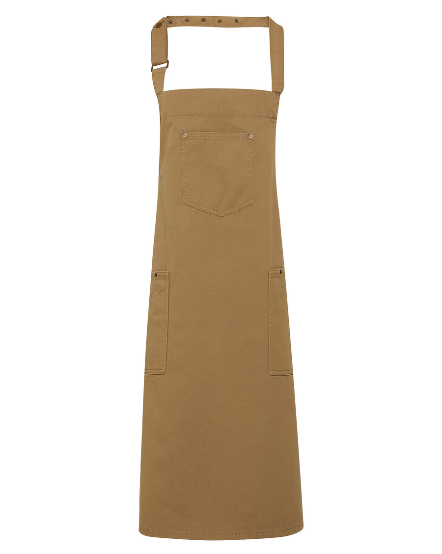 Premier Chino Bib Apron – forkle – Khaki