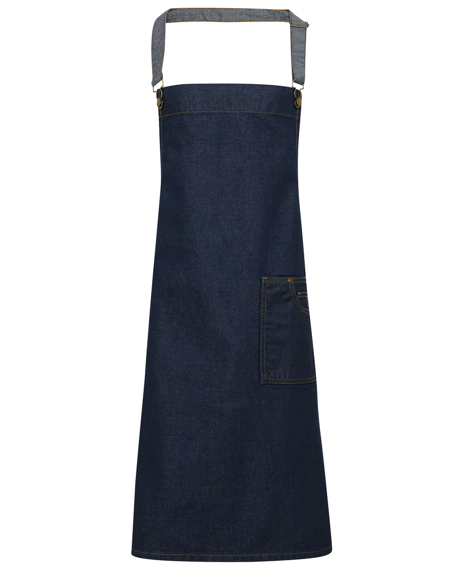 Premier District Wax Bib Apron – forkle – Indigo Denim