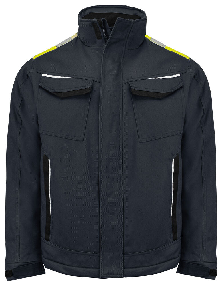 ProJob 5438 Fôret Jakke Bomull – Black/Yellow