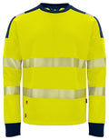 ProJob 6108 Sweatshirt EN ISO 20471 Kl 3/2 – Yellow/Navy
