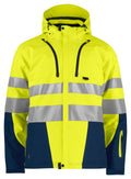 ProJob 6420 Softshelljakke EN ISO 20471 Kl 3/2 fôret – Yellow/Navy
