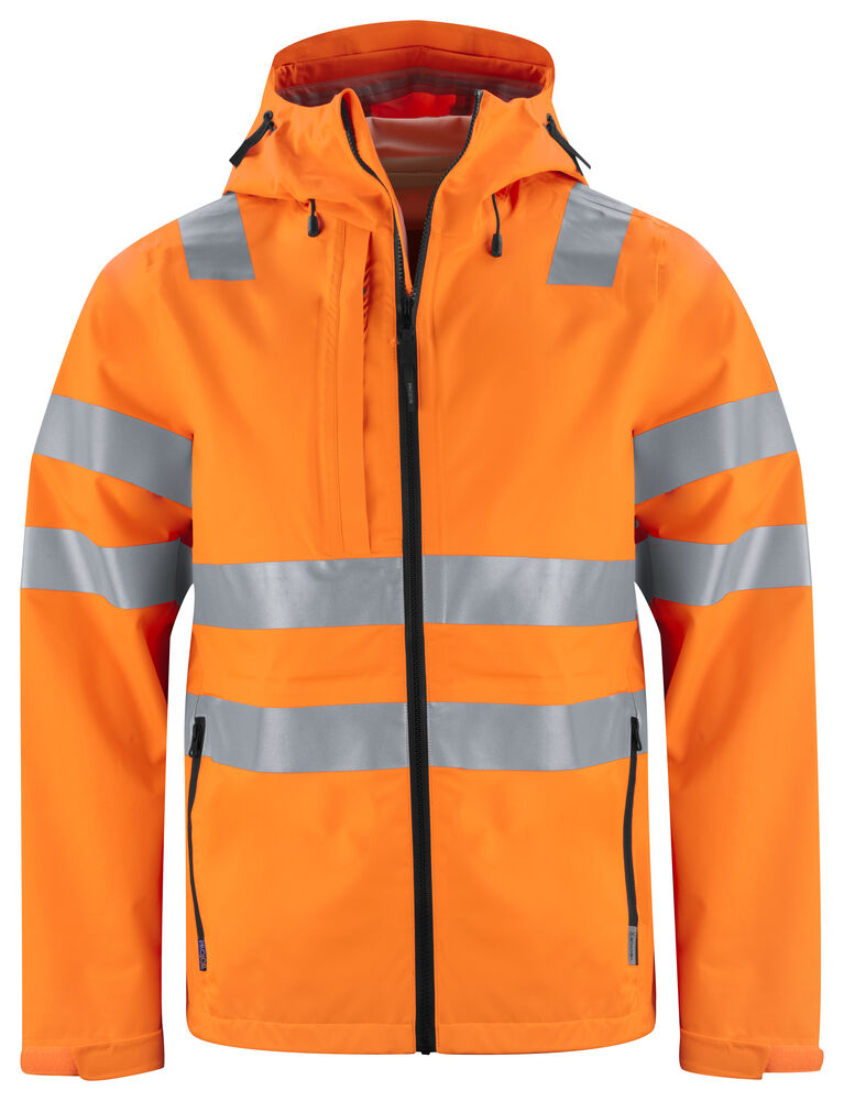 ProJob 6450 Regnjakke EN ISO 20471 Kl 3/2 – Orange/Black