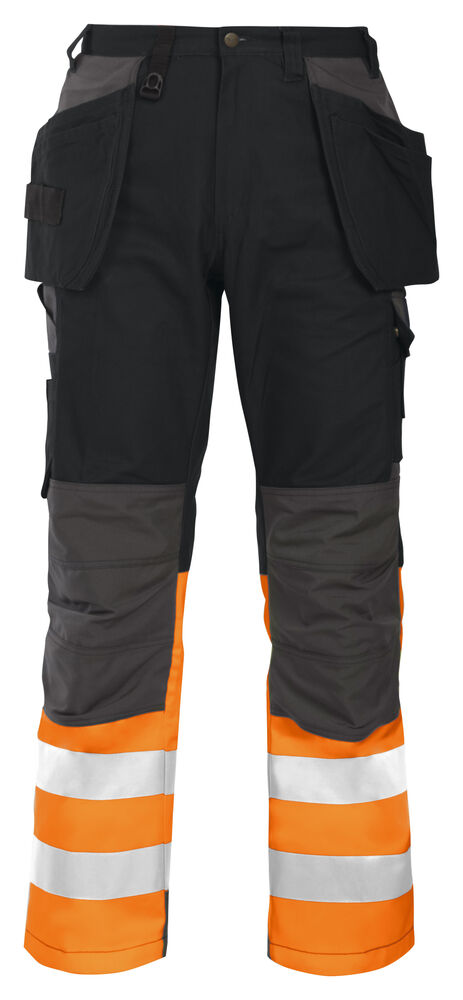 ProJob 6522 Håndverksbukse EN ISO 20471 Kl 1 – Orange/Black