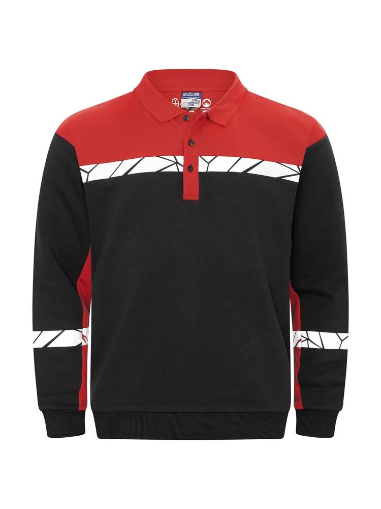 ProJob 7100 Langermet Pique – Black/Red
