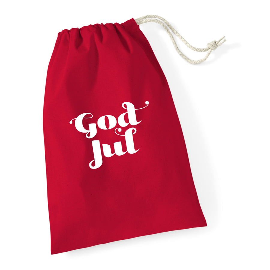 Westford Mill Cotton Stuff Bag God Jul – Classic Red