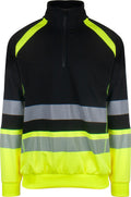 YOU Crossover 1/4 zip – Sort/Safety Gul