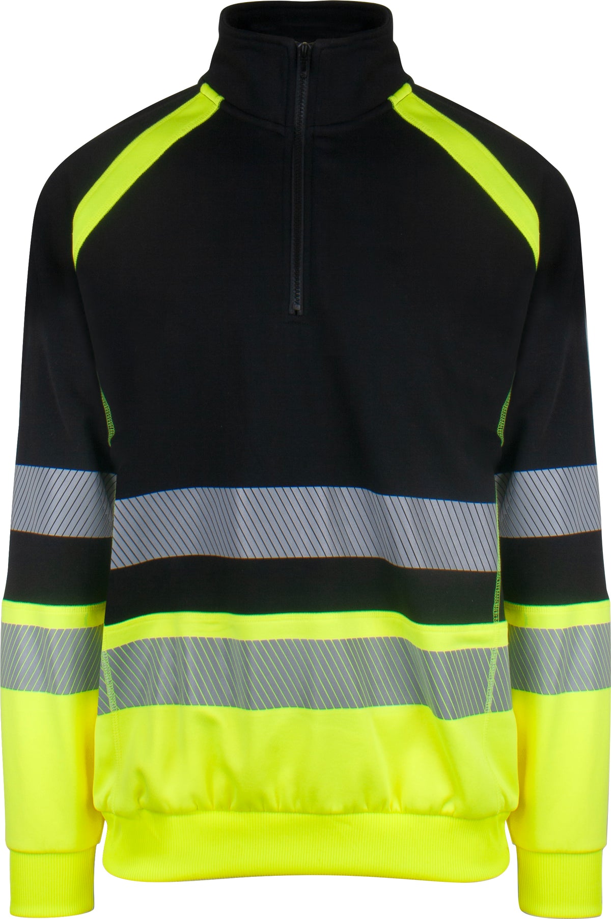 YOU Crossover 1/4 zip – Sort/Safety Gul