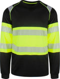 YOU Impact tee l/s – Sort/Safety Gul