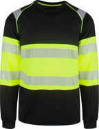 YOU Impact tee l/s – Sort/Safety Gul